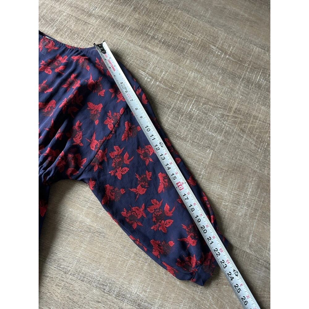 Madewell No. 6 100% Silk Floral Dress Womens 2Tie Waist Boho Midi - Picture 7 of 11
